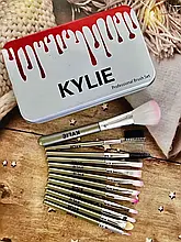Набір кистей для макіяжу KYLIE 12 шт. з синтетичним ворсом, антиалергенний, для всіх текстур