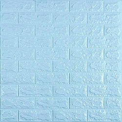 3D панель самоклеюча 700х770х7мм цегла Блакитна (005-7) SW-00000658