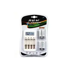Комплект зарядний Jiabao JB 212 з 4 Ni-MH акумуляторами AA 1.2V, автоматичне підтримання заряду
