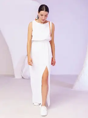 Плаття ISSA PLUS 13406 S білий, фото 1