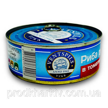 Риба рубана в томатному соусі ventspils 240 грамів, фото 2
