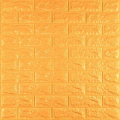 3D панель самоклеюча 700х770х7мм цегла Золотий (011-7) SW-00000052