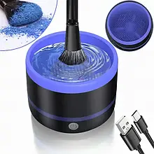 Електричний очищувач пензлів для макіяжу LY-609 з USB, роторний режим, сапфіровий синій