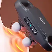 Перкусійний масажер YCY-1601, 4 насадки, USB, регульована інтенсивність, для м'язів, зручний дизайн