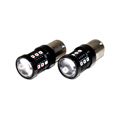 LED Galaxy S25 ( P21W 1156 BA15S ) CAN OSR3838 18SMD 9-36V Yellow (Жовтий)