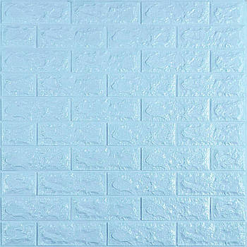3D панель самоклеюча цегла Блакитна 700х770х7мм (005-7) SW-00000658