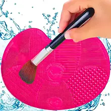 Силіконовий килимок для миття косметичних кистей Brush Spa з текстурною поверхнею, 7 зон очищення