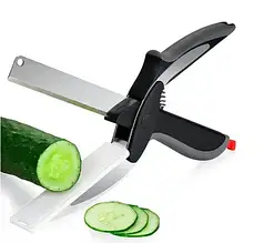 Кухонний ніж Clever Cutter 2-в-1 для нарізання з обробною дошкою, нержавіюча сталь, 25.5 см