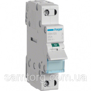 Вимикач навантаження 1 полюс 25А 230W SBN125 Hager