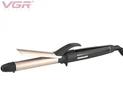 Плойка-випрямляч VGR V-571 2-в-1, керамічне покриття, автооберт, 230°C, чорна