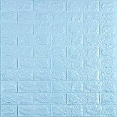 3D панель самоклеюча 700х770х7мм цегла Блакитна (005-7) SW-00000658