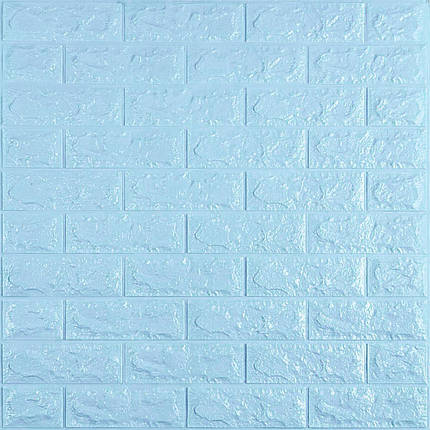 3D панель самоклеюча цегла Блакитна 700х770х7мм (005-7) SW-00000658, фото 1