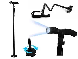 Тростина телескопічна Trusty Cane з ліхтариком та нековзною підставкою для нерівних поверхонь