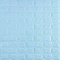 3D панель самоклеюча цегла Блакитна 700х770х7мм (005-7) SW-00000658