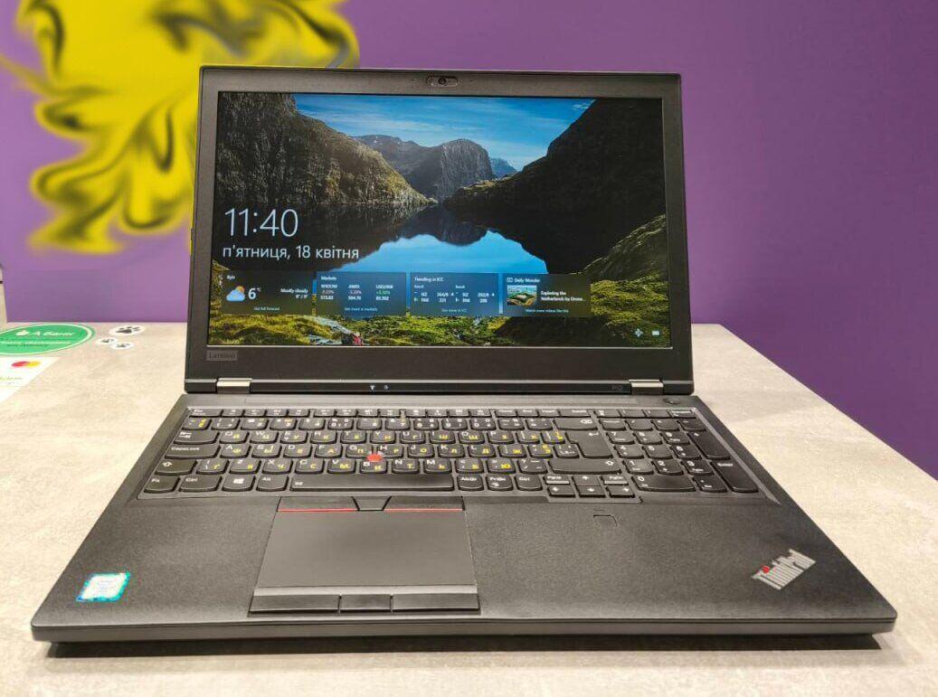 Б/в Ноутбук Lenovo ThinkPad P52 15.6" 1920x1080| Core i7-8750H| 32 GB RAM| 512 GB SSD| Quadro P2000 4GB