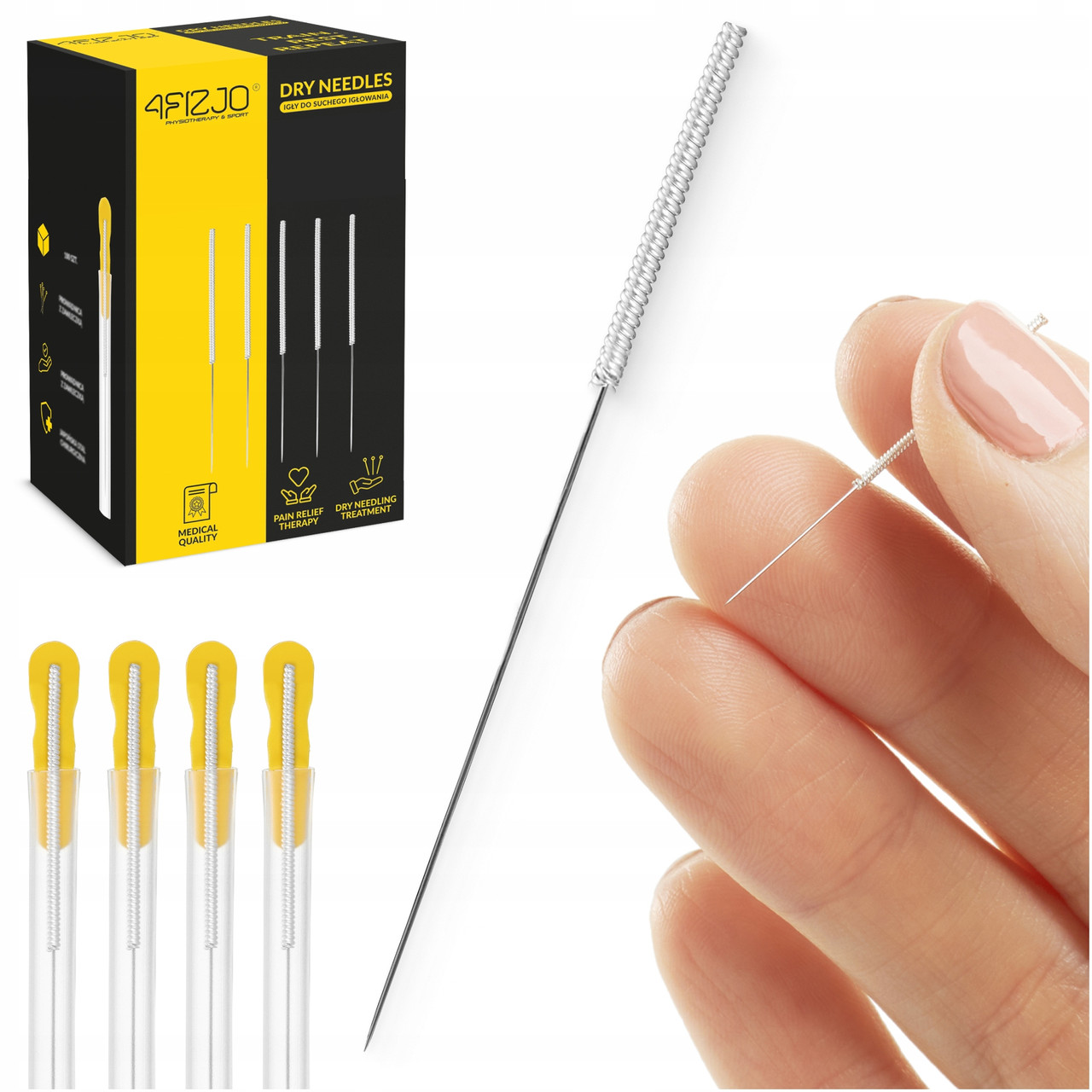 Голки акупунктурні 4FIZJO 0.25 х 50 мм з направляючою 100 шт (P-5905973405089), фото 1