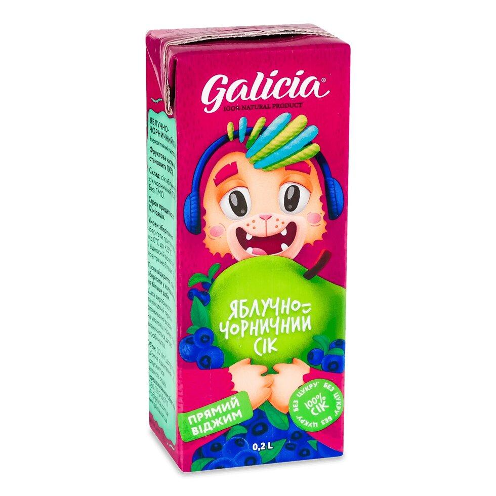 Сік Galicia яблучно-чорничний неосвітлений, 0,2л Код/Артикул 189