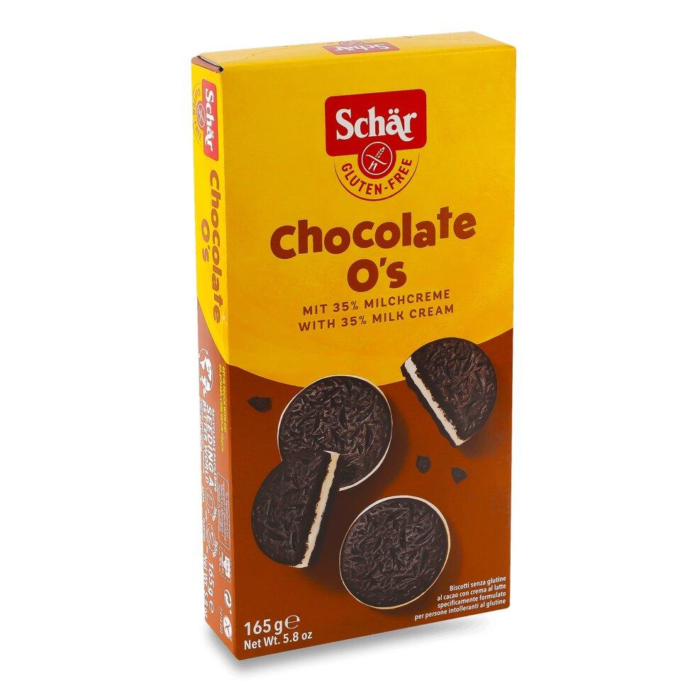 Печиво-сендвіч Schar Сhocolate O's з какао та кремовою начинкою, 165г Код/Артикул 189