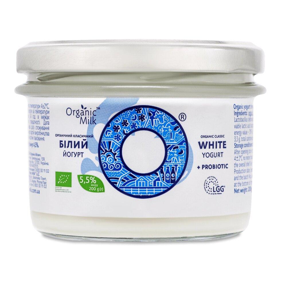 Йогурт Organic Milk білий 5,5%, 200г Код/Артикул 189