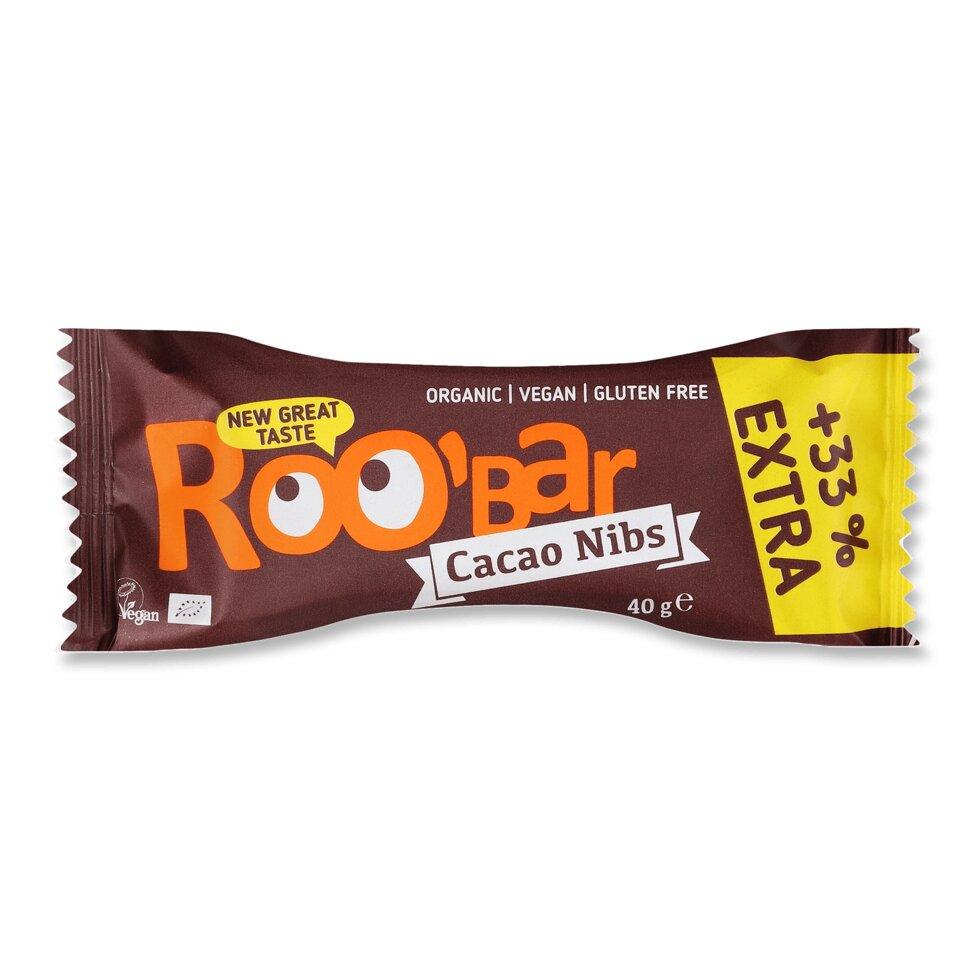 Батончик Roo'Bar з подрібненими какао-бобами, 30г Код/Артикул 189