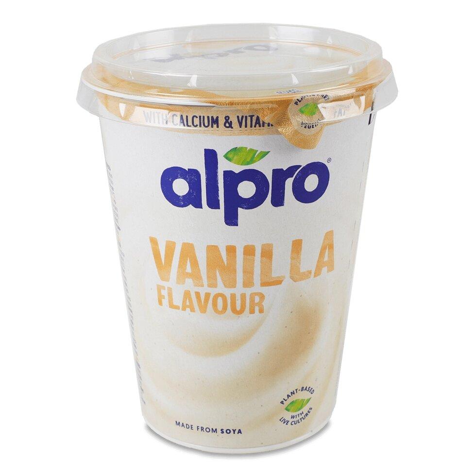 Продукт Alpro соєвий ферментований ваніль, стакан, 400г Код/Артикул 189