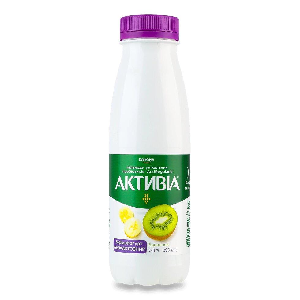 Біфідойогурт Активіа банан-ківі безлактозний 0,8%, 290г Код/Артикул 189