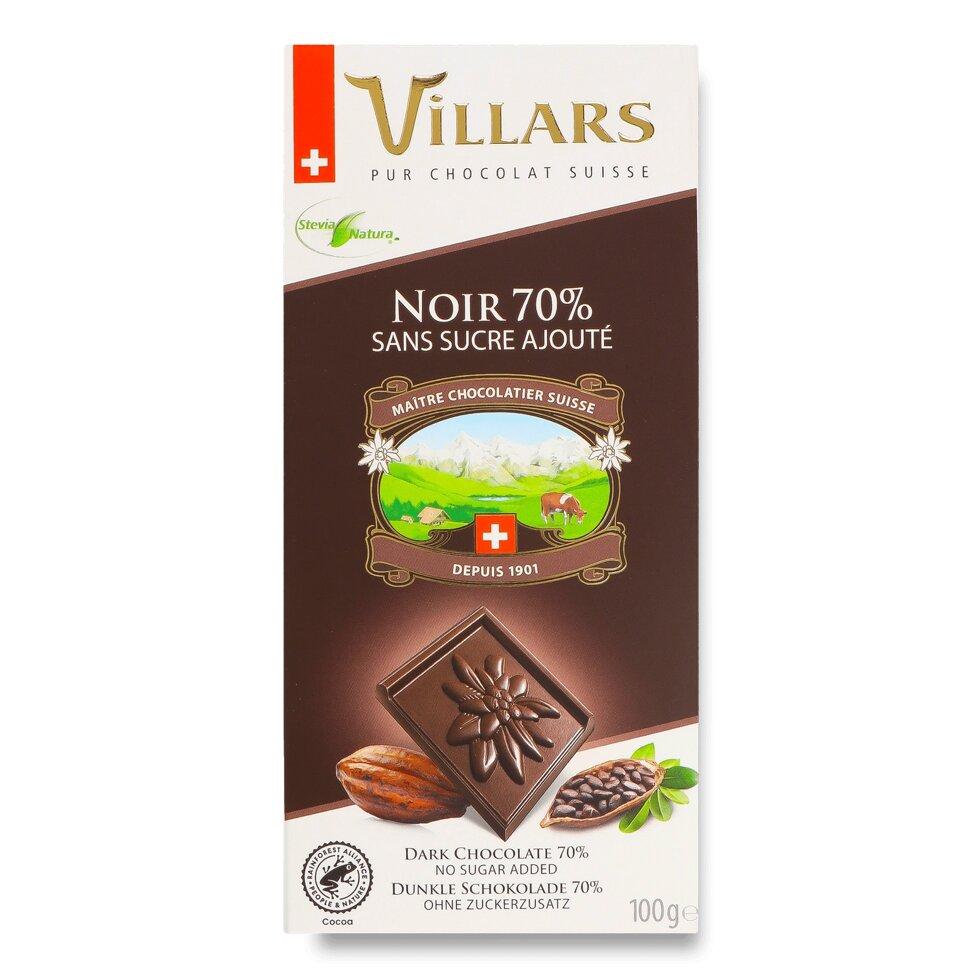 Шоколад чорний Villars без цукру, 100г Код/Артикул 189