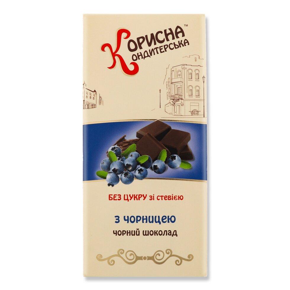 Шоколад «Корисна кондитерська» з чорницею, плитка, 100г Код/Артикул 189