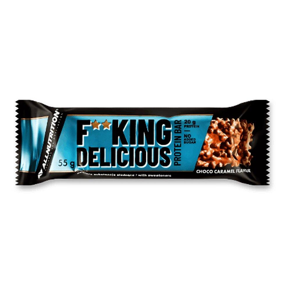 Батончик Allnutrition Fitking Delicious з карамелю та шоколадом, 55г Код/Артикул 189