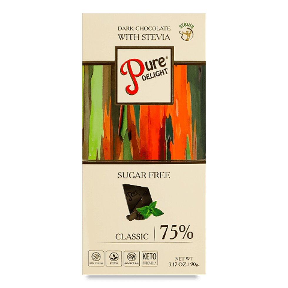 Шоколад чорний Pure Delight Classic 75%, 90г Код/Артикул 189