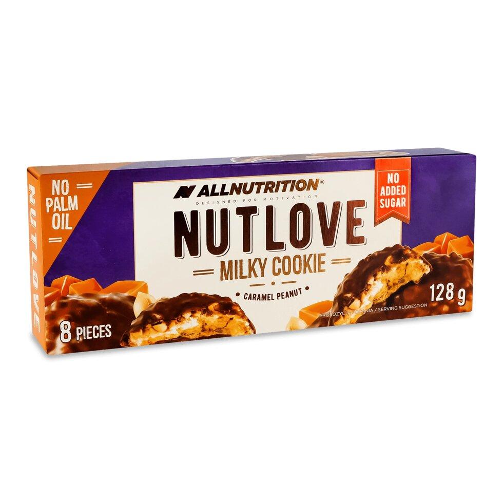 Печиво Allnutrition Nutlove з карамеллю та арахісом в молочному шоколаді, 128г Код/Артикул 189