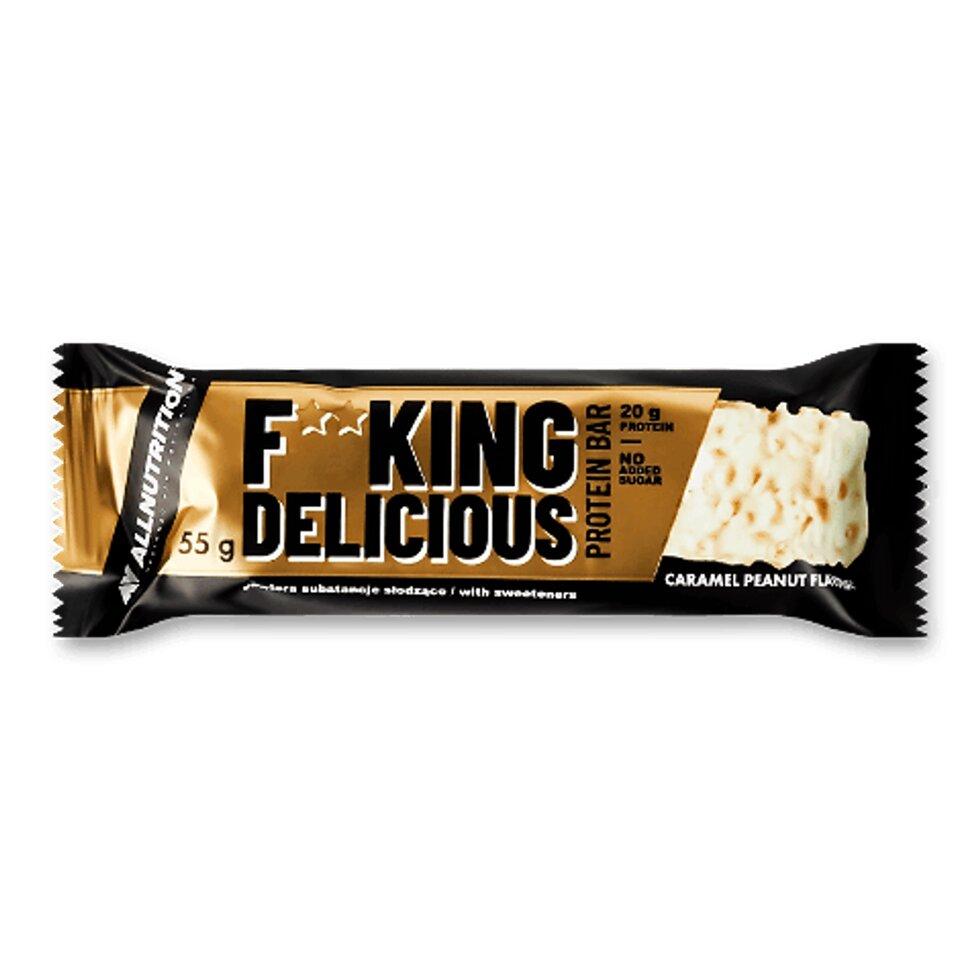 Батончик Allnutrition Fitking Delicious зі смаком карамелі та арахісу, 55г Код/Артикул 189