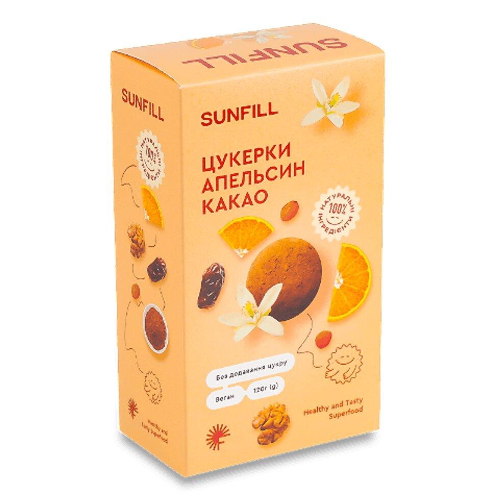 Цукерки SunFill апельсин-какао, 120г Код/Артикул 189