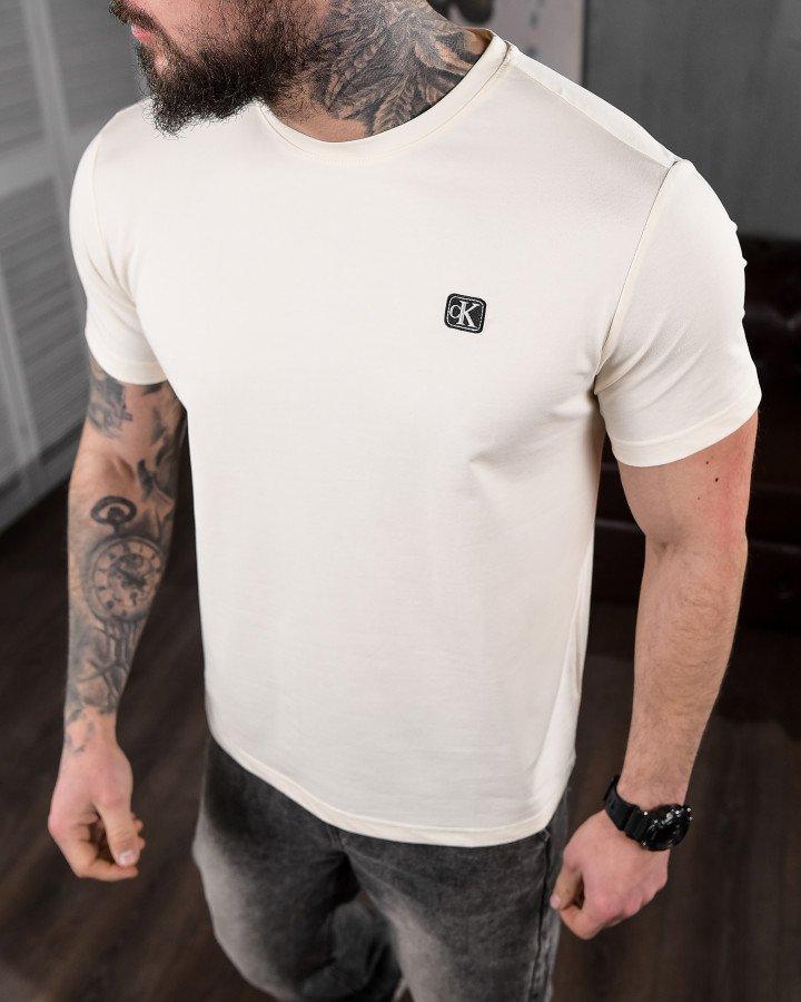 Футболка CK Slim fit beg 4 ДЛ6478, фото 1