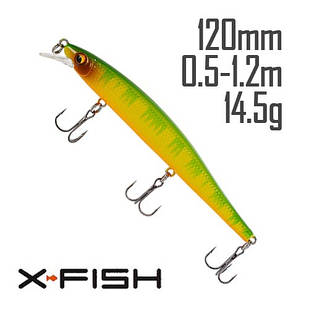 Воблер X-Fish Twitch 120F 120mm 14.5g #061 (0.5-1.2m)