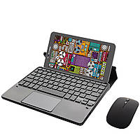 Клавіатура-підставка бездротова Smart Keyboard + Мишка для Evromedia 3G 2Goo Ukr+Eng Black