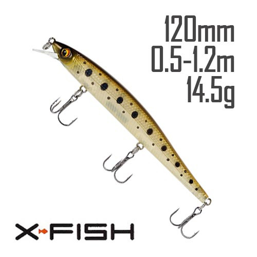 Воблер X-Fish Twitch 120F 120mm 14.5g #081 (0.5-1.2m)