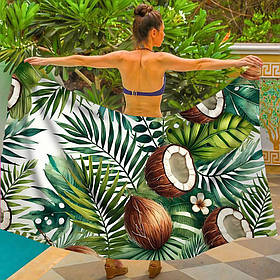 Парео пляжне з 3D принтом Coconut Breeze 31043 80х150 см yL.