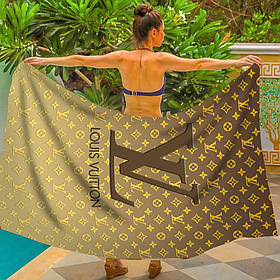 Парео пляжне з 3D принтом Golden Luxe 31049 80х150 см yL.