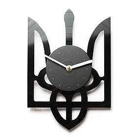 Годинник вінілові Тризуб оригінальний подарунок прикольний