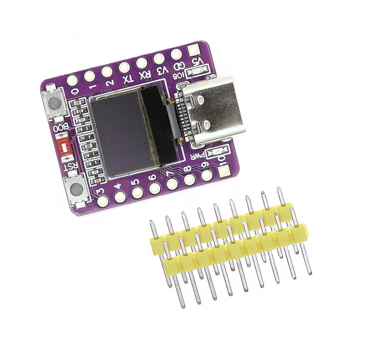 Плата розробки TENSTAR ROBOT ESP32-C3 OLED Wi-Fi + Bluetooth модуль, для IoT, Arduino, Smart Home