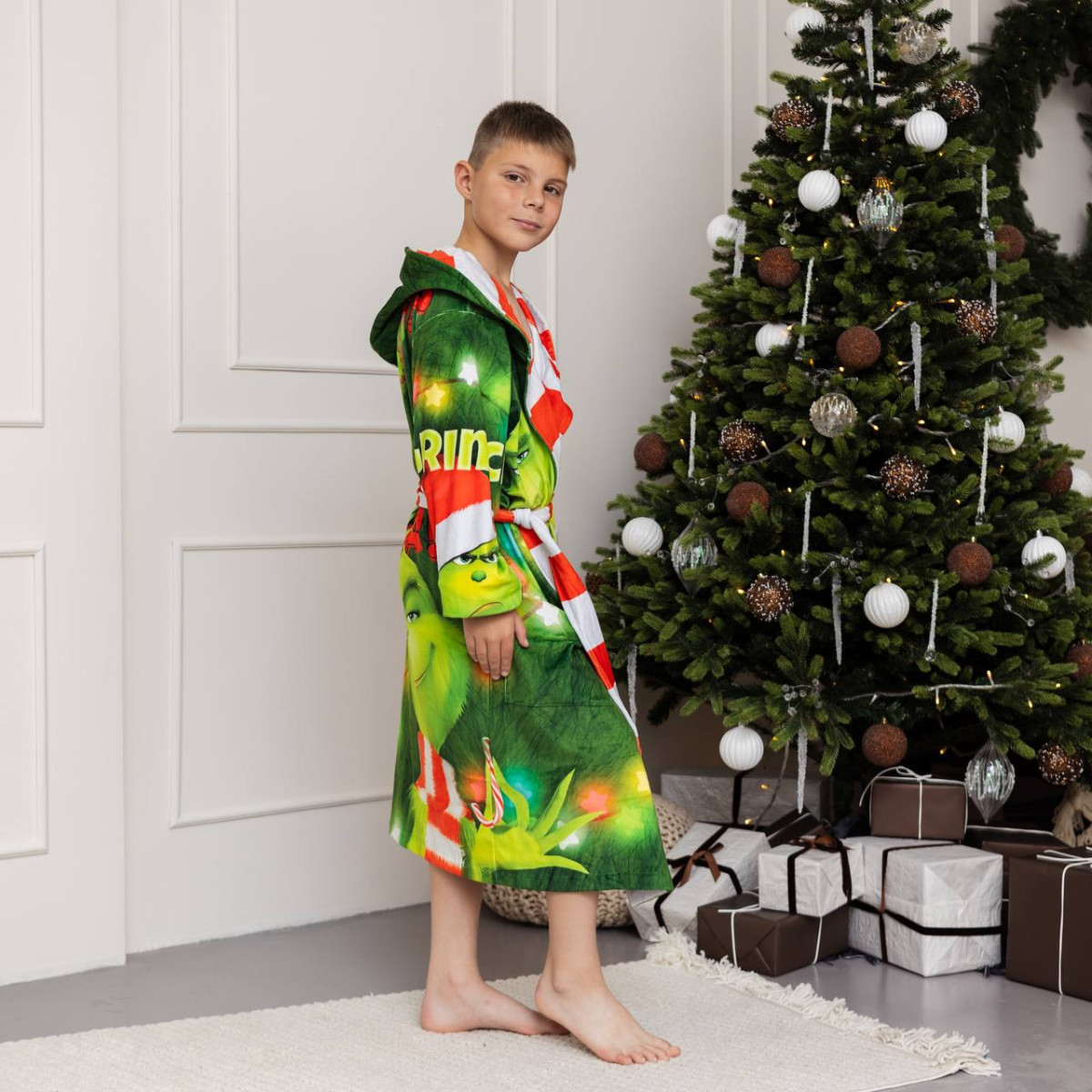 Халат дитячий з плюшевого велюру Grinch №2 18255 98-104 см ly