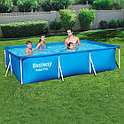 Дитячий каркасний прямокутний басейн Bestway 56404 для відпочинку 300 x 201 x 66 см на 3300 л Блакитний, фото 2