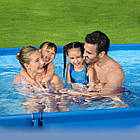 Дитячий каркасний прямокутний басейн Bestway 56404 для відпочинку 300 x 201 x 66 см на 3300 л Блакитний, фото 4