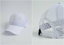 Бейсболка унісекс біла з сіткою і тризубом Modna KAZKA MKKT0003-11-2, фото 4