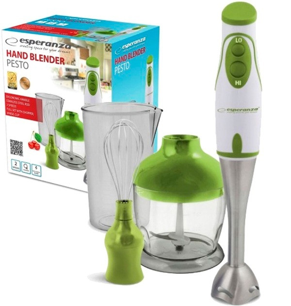 Новий надійний блендер-міксер-чоппер Esperanza EKM003 Pesto Green з Німеччини з гарантією