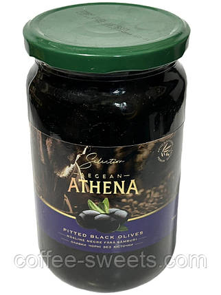 Чорні оливки (маслини) без кісточок ATHENA 700 г, фото 1
