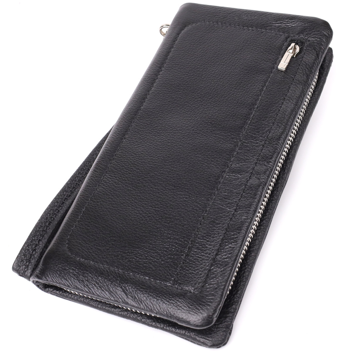 Жіночий шкіряний гаманець-клатч із відділенням під телефон ST Leather 23101 Чорний, фото 1