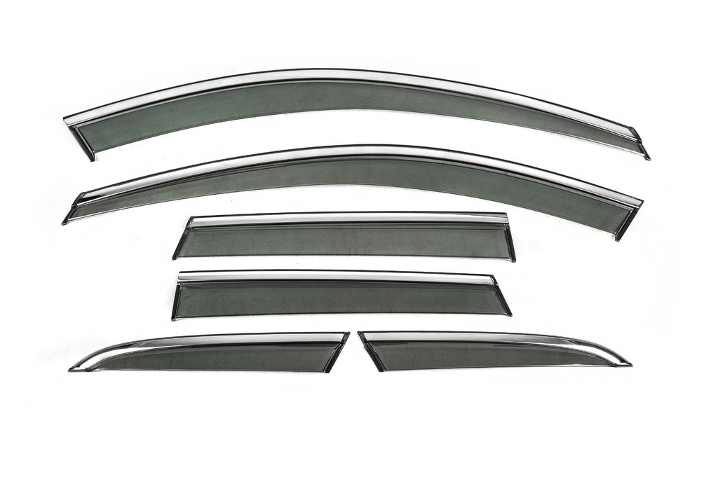 Вітровики з хромом Niken Luxury (6 шт) для Volvo XC60 2017- рр від VLF комп., фото 1