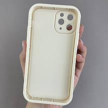 Чохол для Apple iPhone 11 Pro молочний з високими бортами з рожевими бантиками на айфон 11 про q07r, фото 2